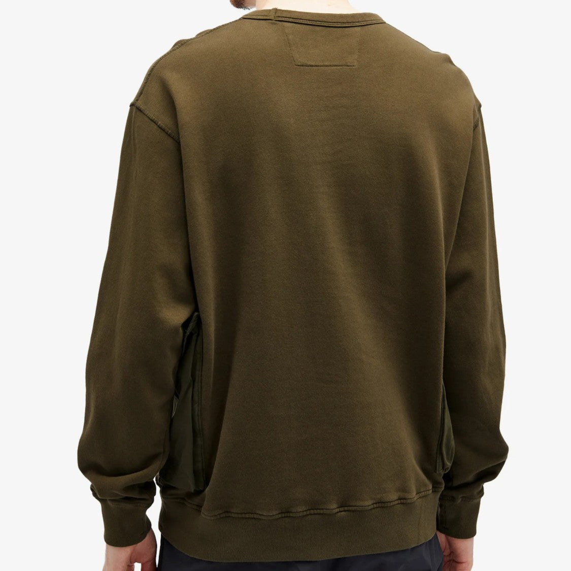 C.P. Company Long-Sleeve Crewneck Sweatshirt With Subtle Logo And Ribbed Details