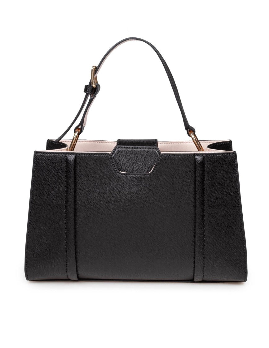 Furla Riva M Tote Leather Handbag Black Color