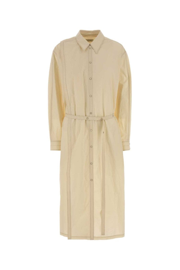 Lemaire Cream Cotton Shirt Dress