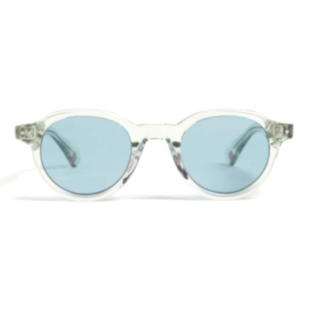 Peter And May Lando Translucent Acetate Sunglasses With Blue-Green Lenses