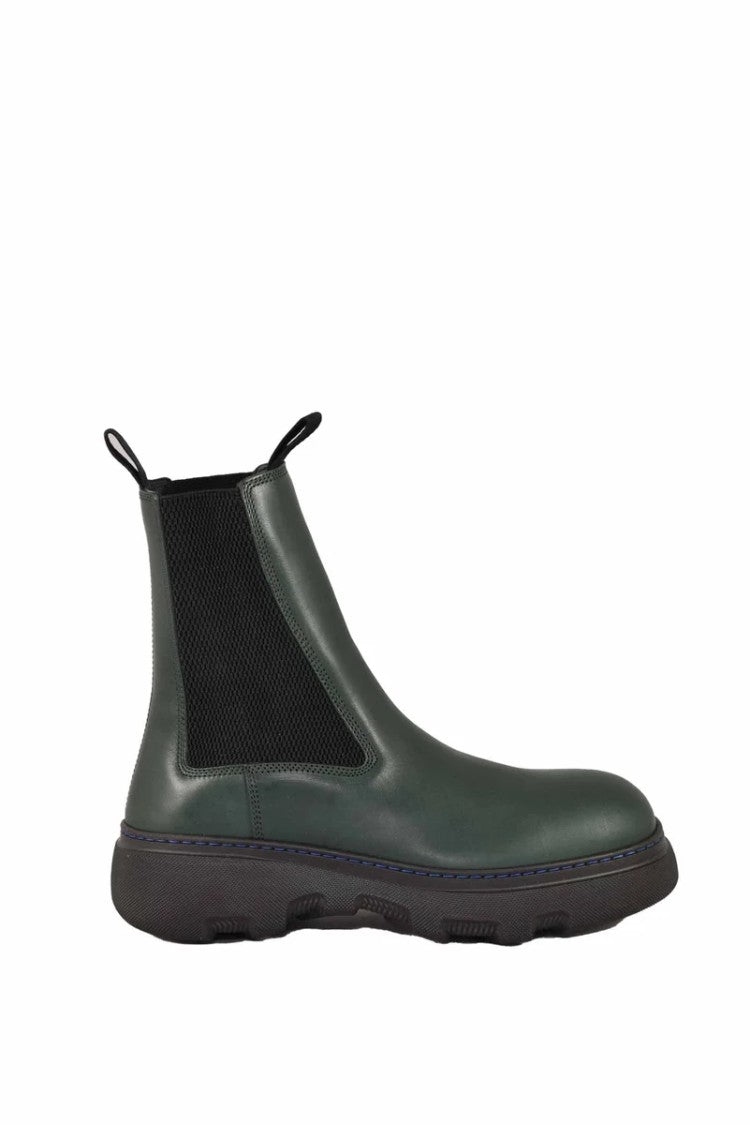 Burberry Creeper Chelsea Boots - Green