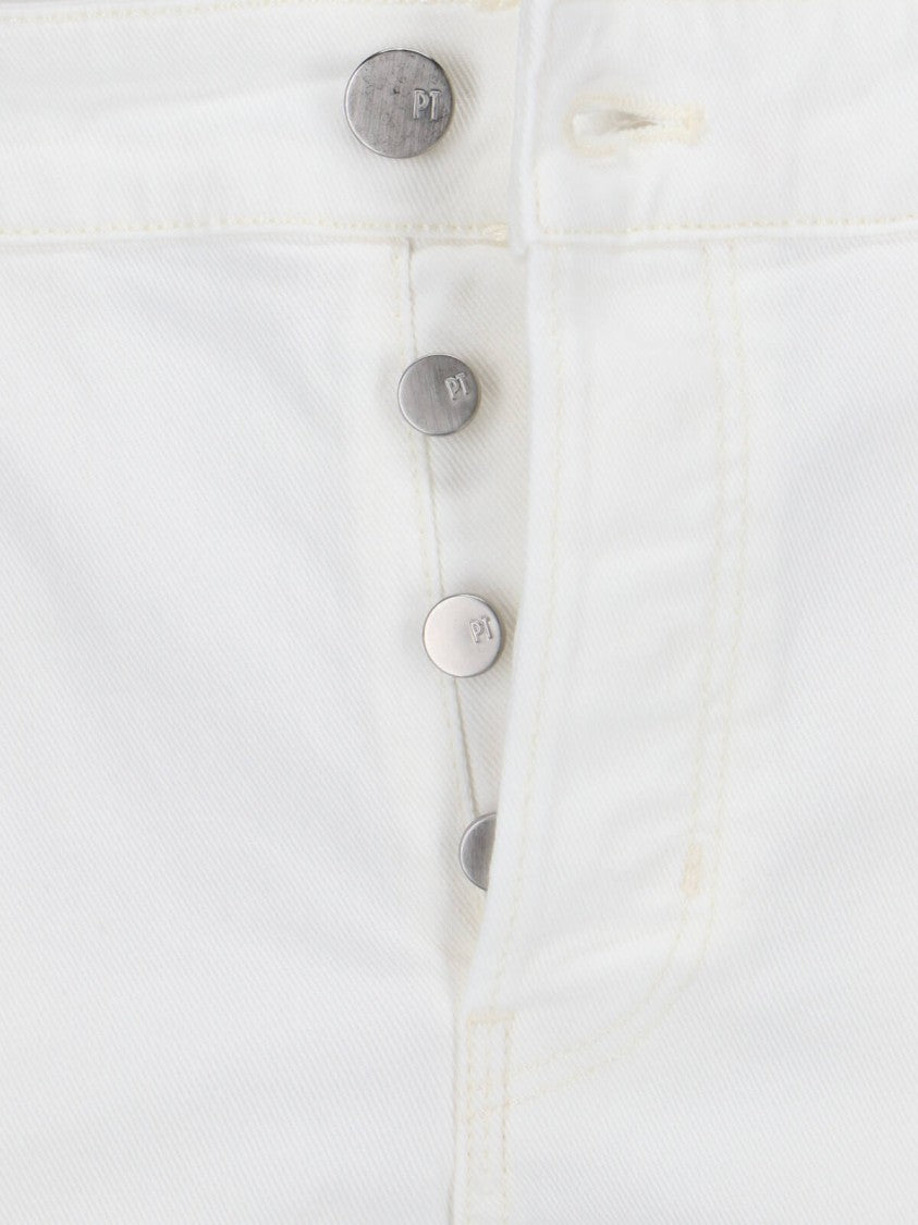 Pt Torino "Breakfast" Straight Jeans – White