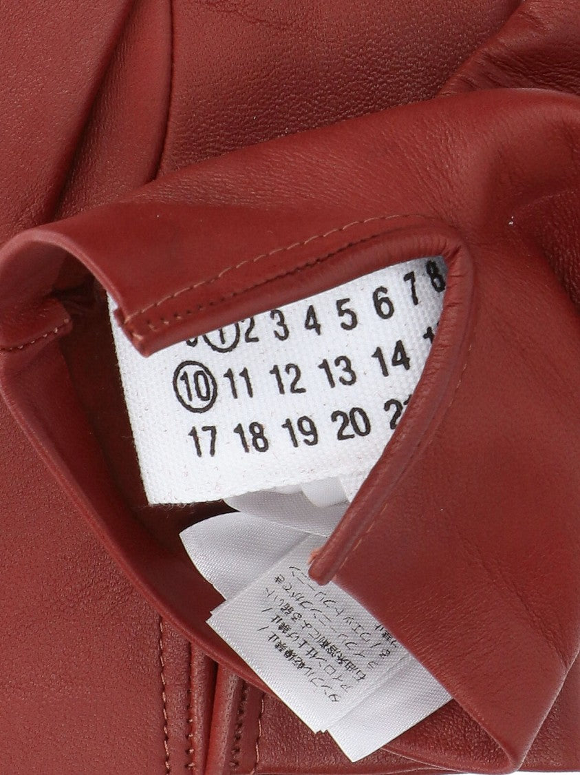 Maison Margiela Classic Red Leather Gloves