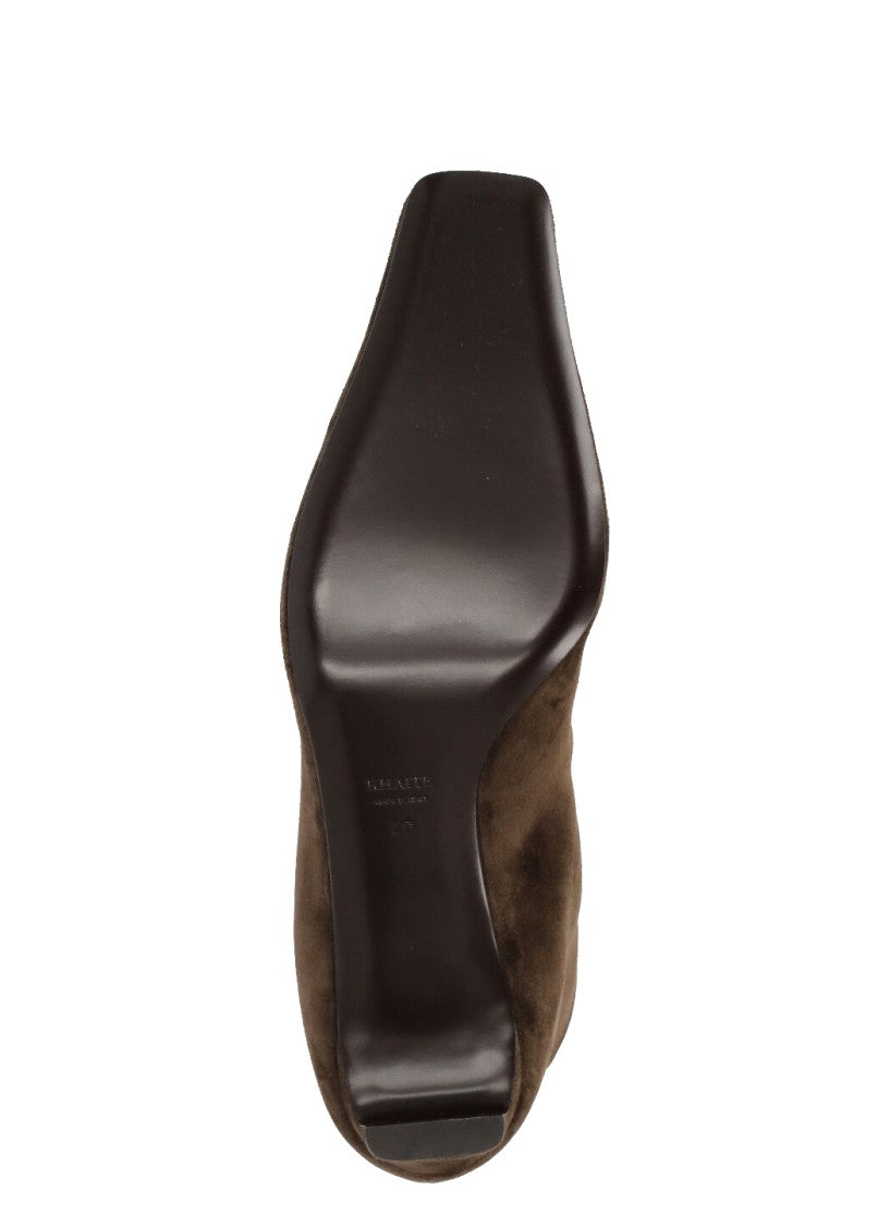Khaite Brown Suede Leather Boots