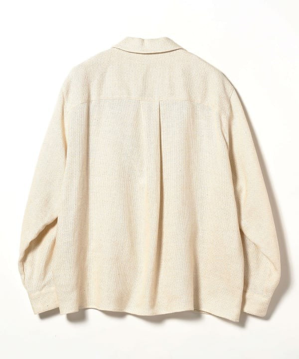 Beams Open-Collar Boxy Shirt With Voluminous Sleeves