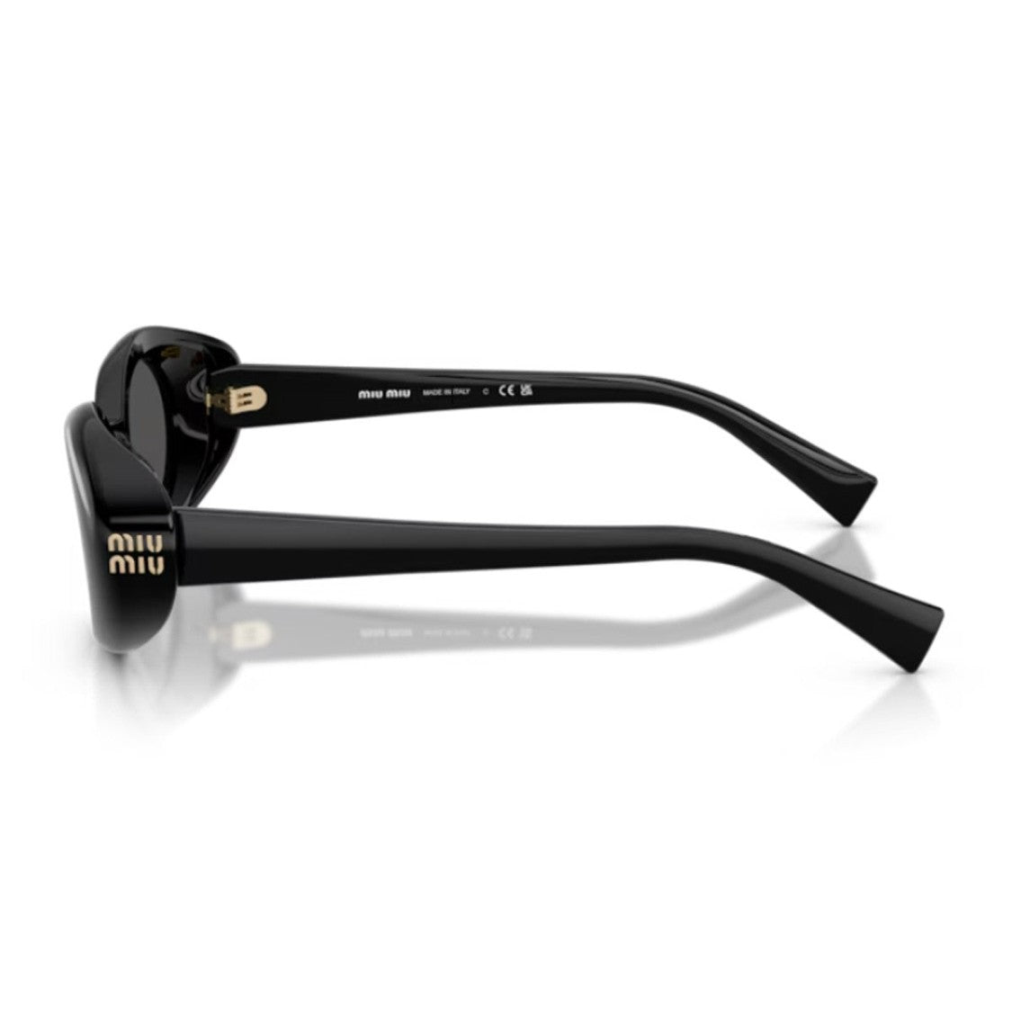 Miu Miu Black Rêverie Acetate Oval Sunglasses