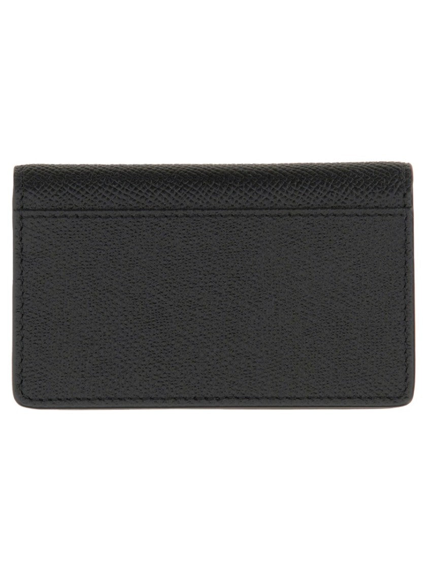 Maison Margiela Neutrals Four Stitches Textured Card Holder