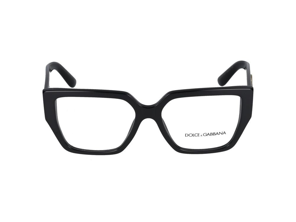 Dolce & Gabbana Black Oversized Square Acetate Eyeglasses