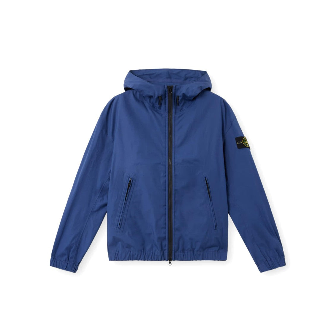 Stone Island Relaxed-Fit Blue Hooded Jacket With Functional Details