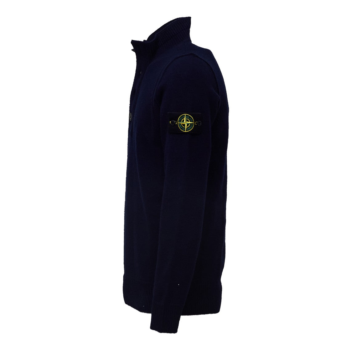 Stone Island Lambswool Zip-Through Knit Sweater