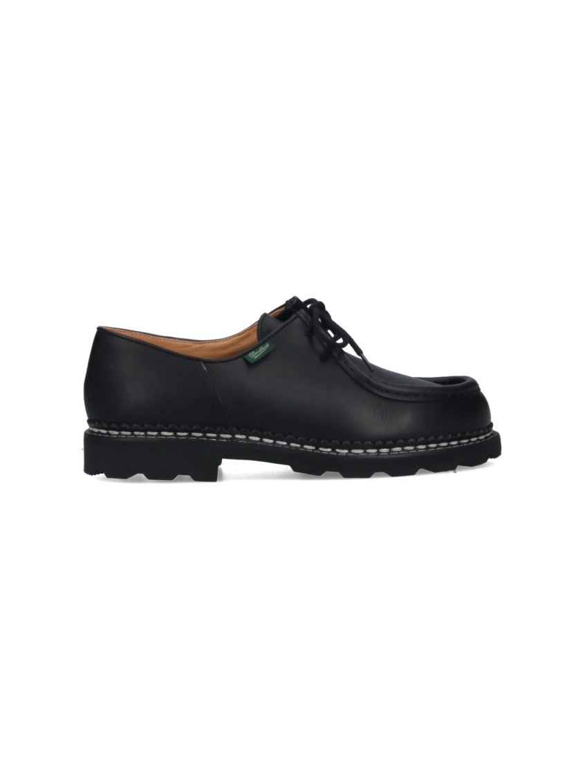 Paraboot Derby Shoes In Smooth Calf Leather With Contrast Stitching