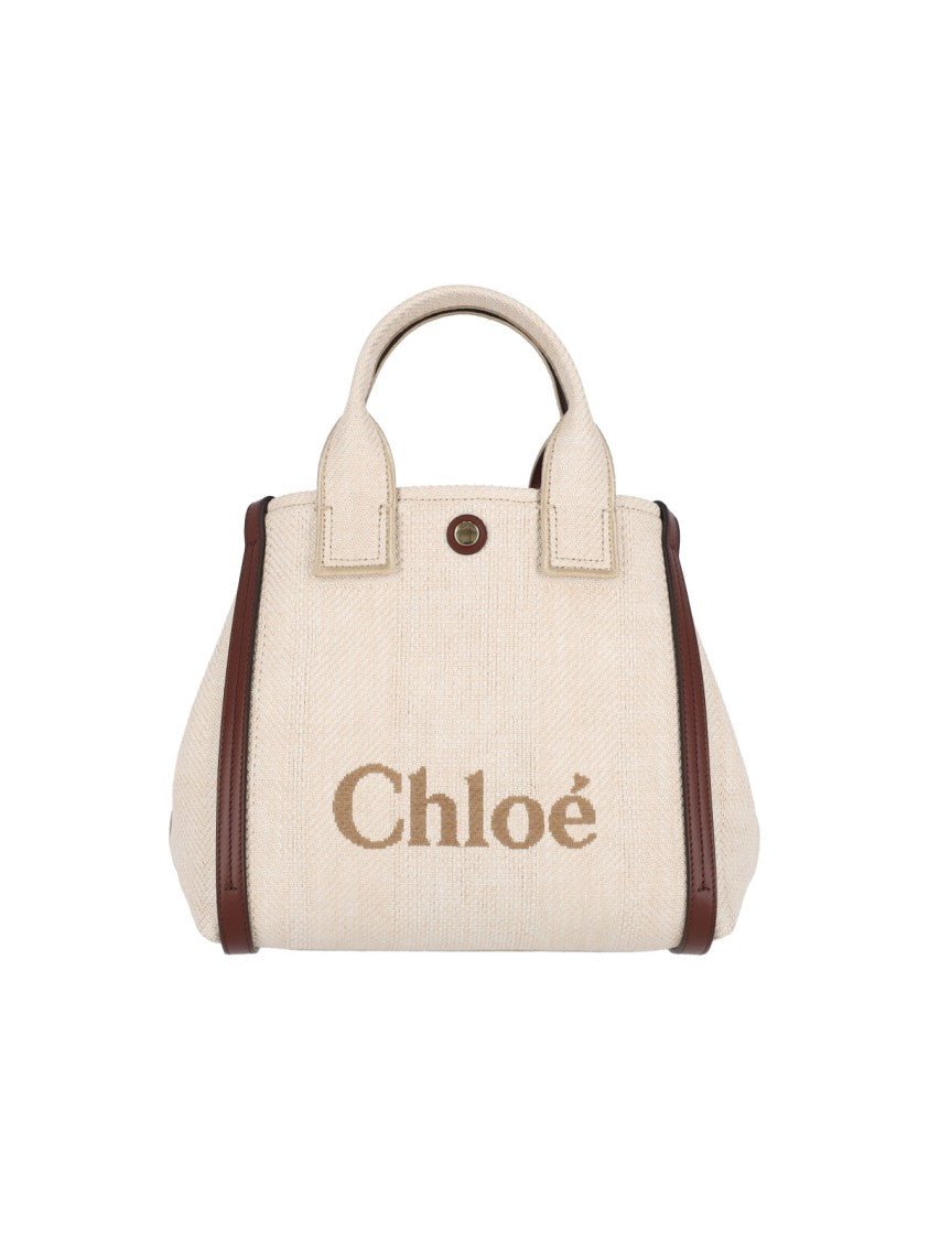 Chloé "Carry" Small Tote Bag Beige