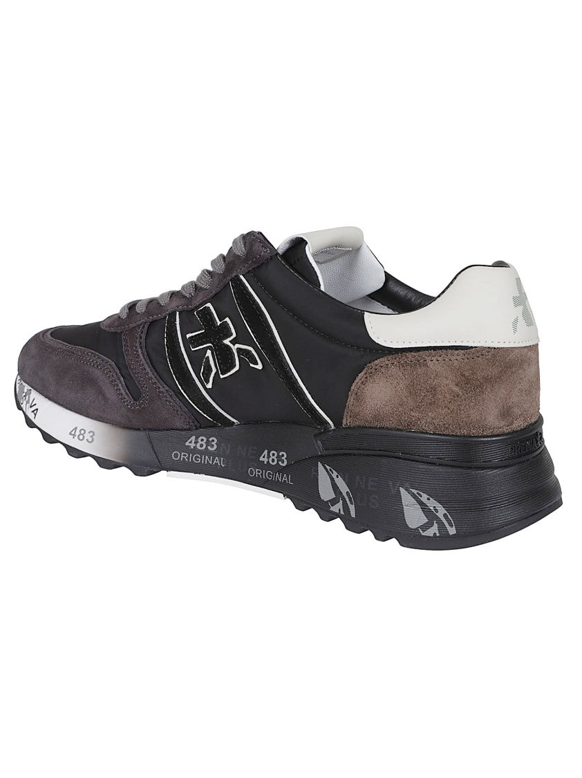 Premiata Low-Top Sneakers With Suede Accents And Graphic Outsole