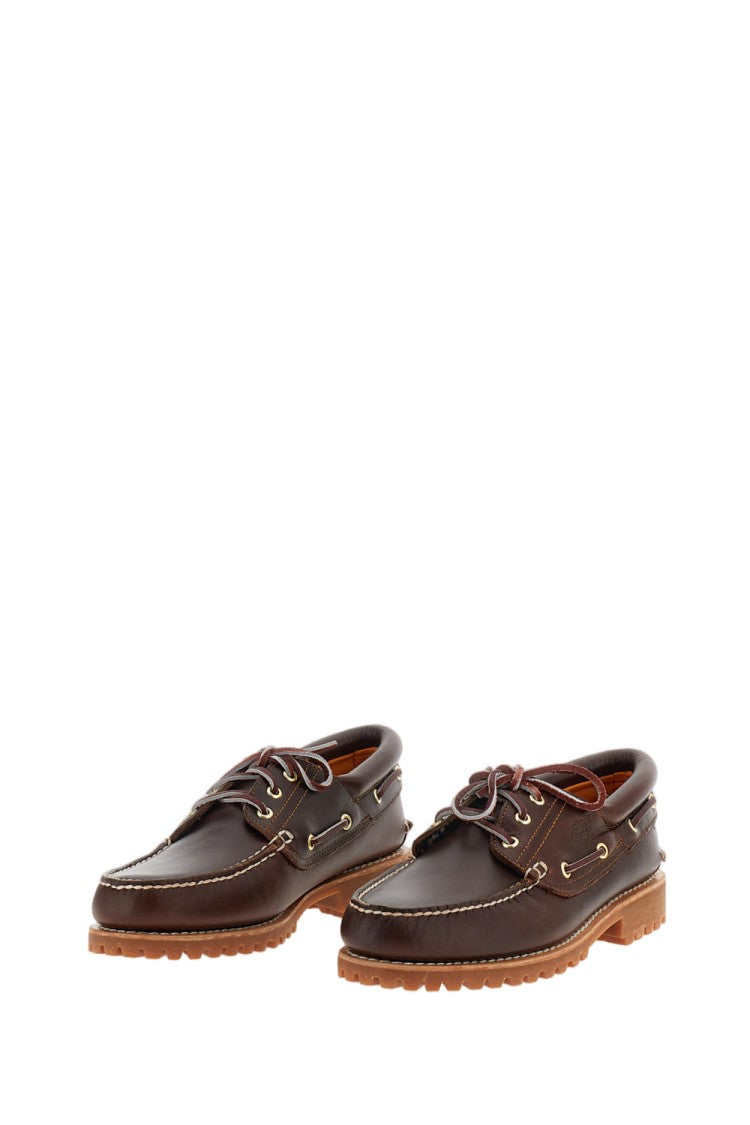Timberland Brown Authentic Boat Leather Shoes