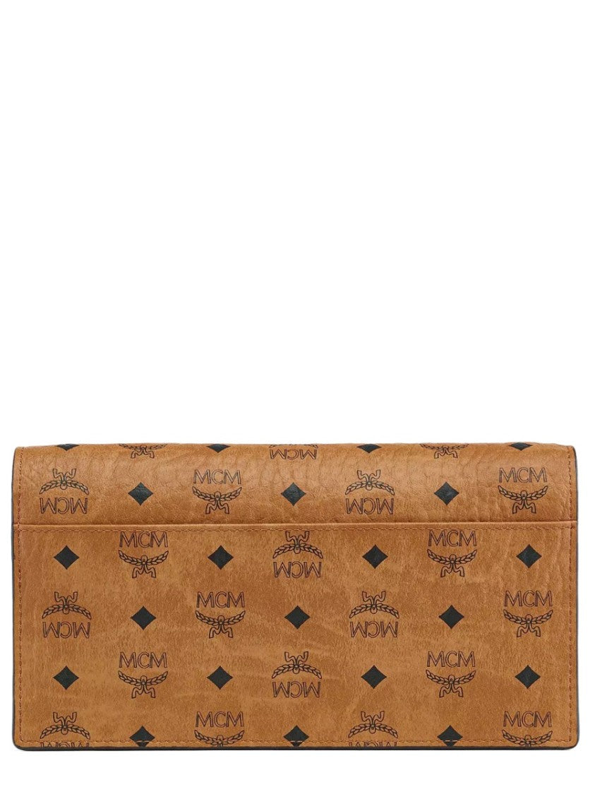 Mcm "Aren" Wallet With Shoulder Strap