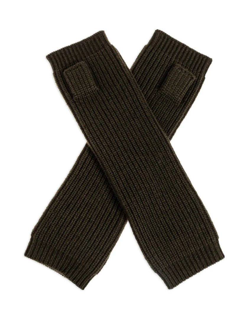 Isabel Marant Ribbed Logo-Patch Gloves