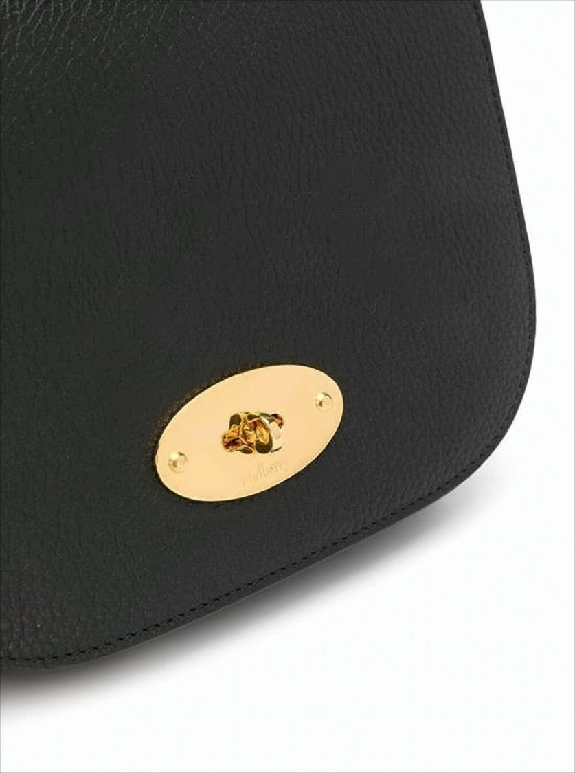 Mulberry Textured Leather Crossbody Bag With Suede Lining