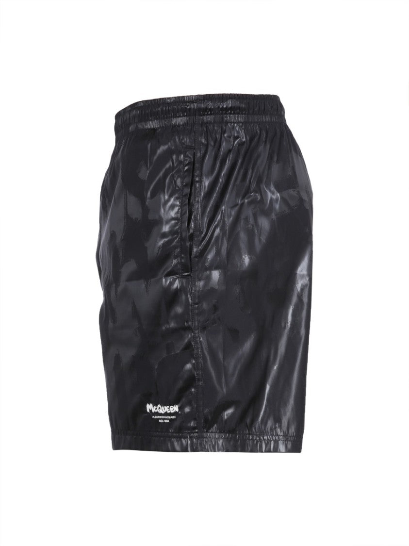 Alexander Mcqueen Graffiti Print Swimsuit