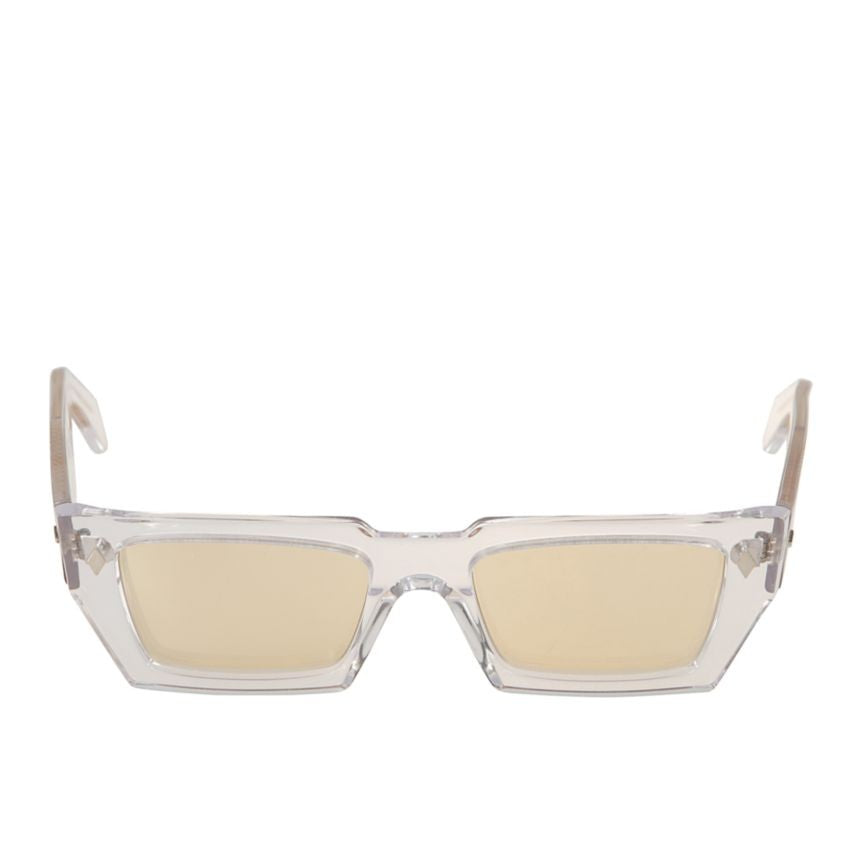 Kador Disko Bold Rectangular Frame Sunglasses With Gold Accent Stripe