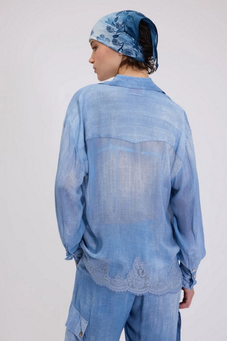 Ermanno Denim Cotton Shirt