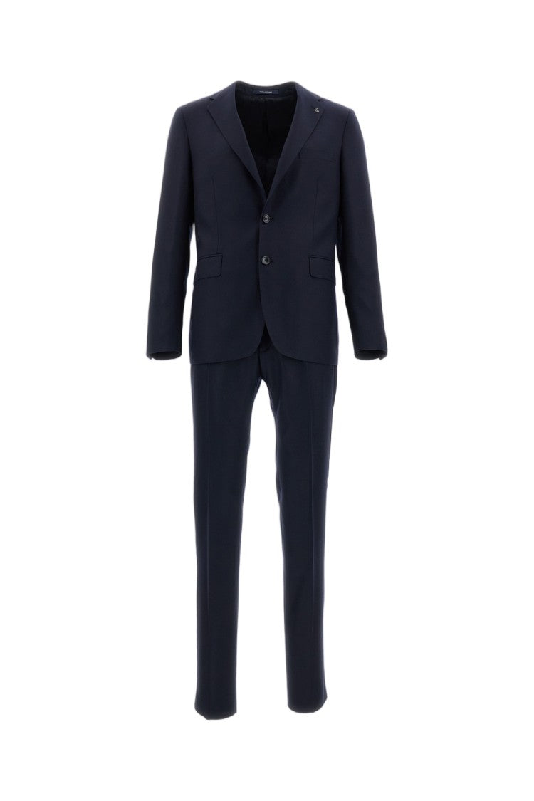 Tagliatore Navy Virgin Wool Notch Lapels Suit