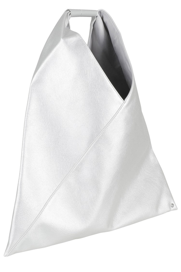 Mm6 By Maison Margiela Silver Classic Japanese Snap-Button Polyester Shoulder Bag