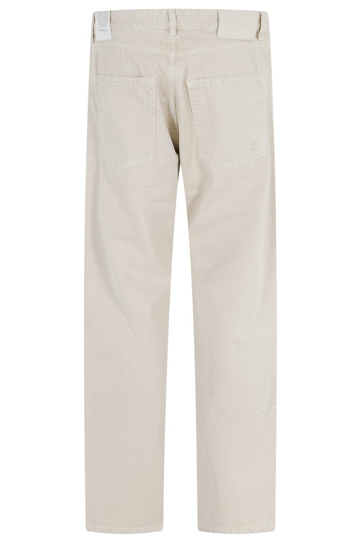 Icon Denim Ecru Kanye Five-Pocket Straight-Leg Jeans