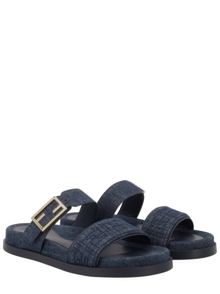 Fendi Fendi Feel Flat Fabric Sandals