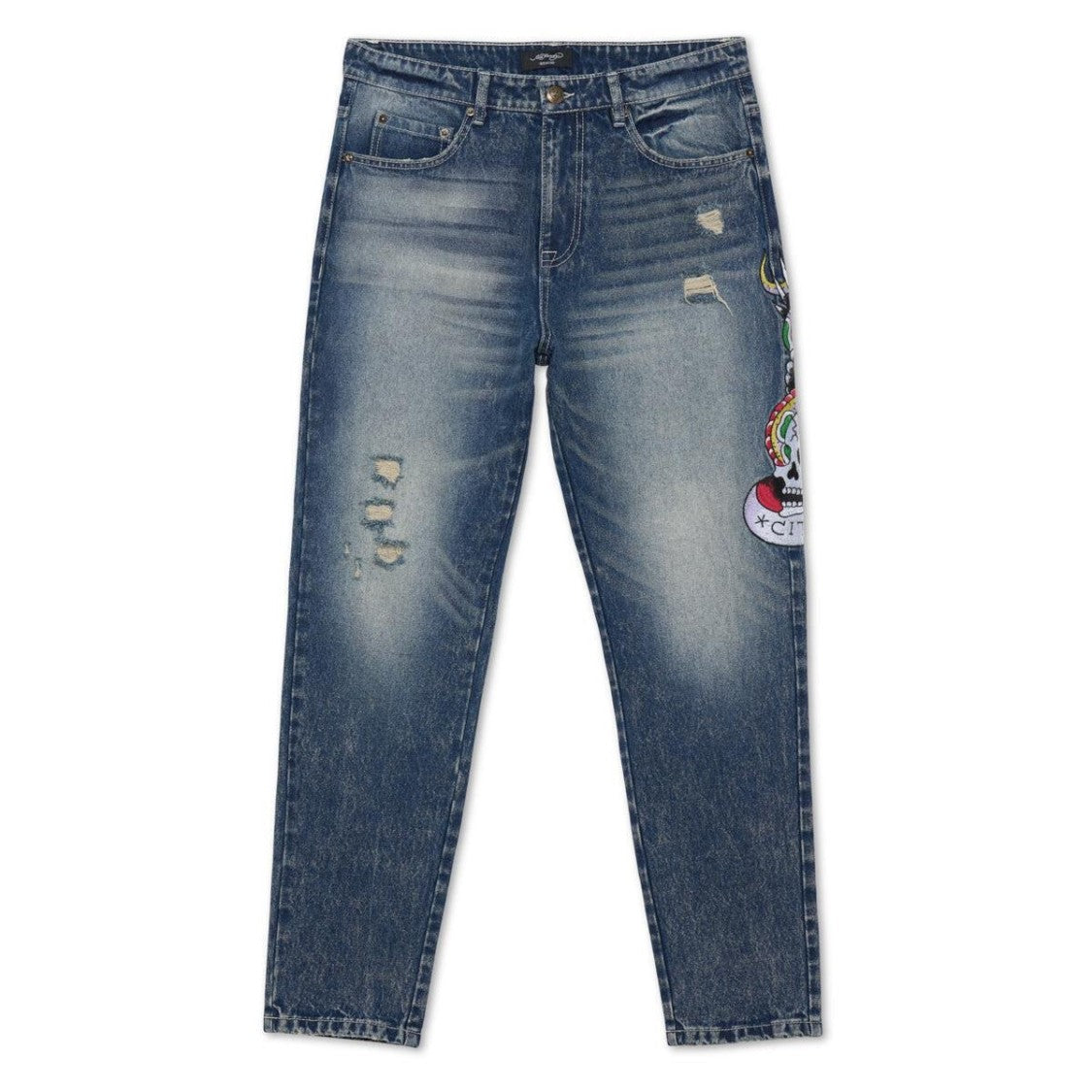 Ed Hardy Nyc Eagle Skull Slim Taper Jean - Mehd8301-2