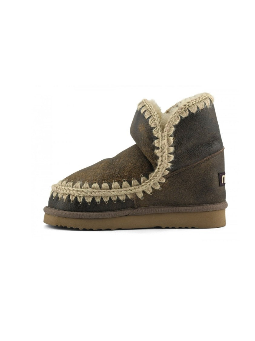 Mou Rustic Textured Ankle Boots
