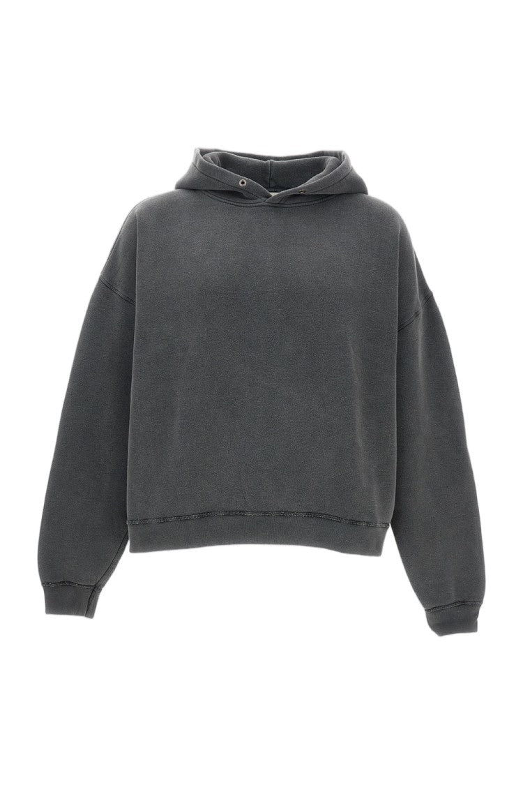 Sunflower Boxy-Fit Hooded Sweatshirt In Washed Grey Organic Cotton