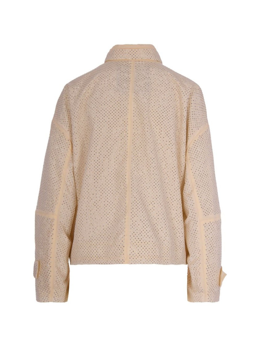 Pinko Cropped Shirt With High Collar