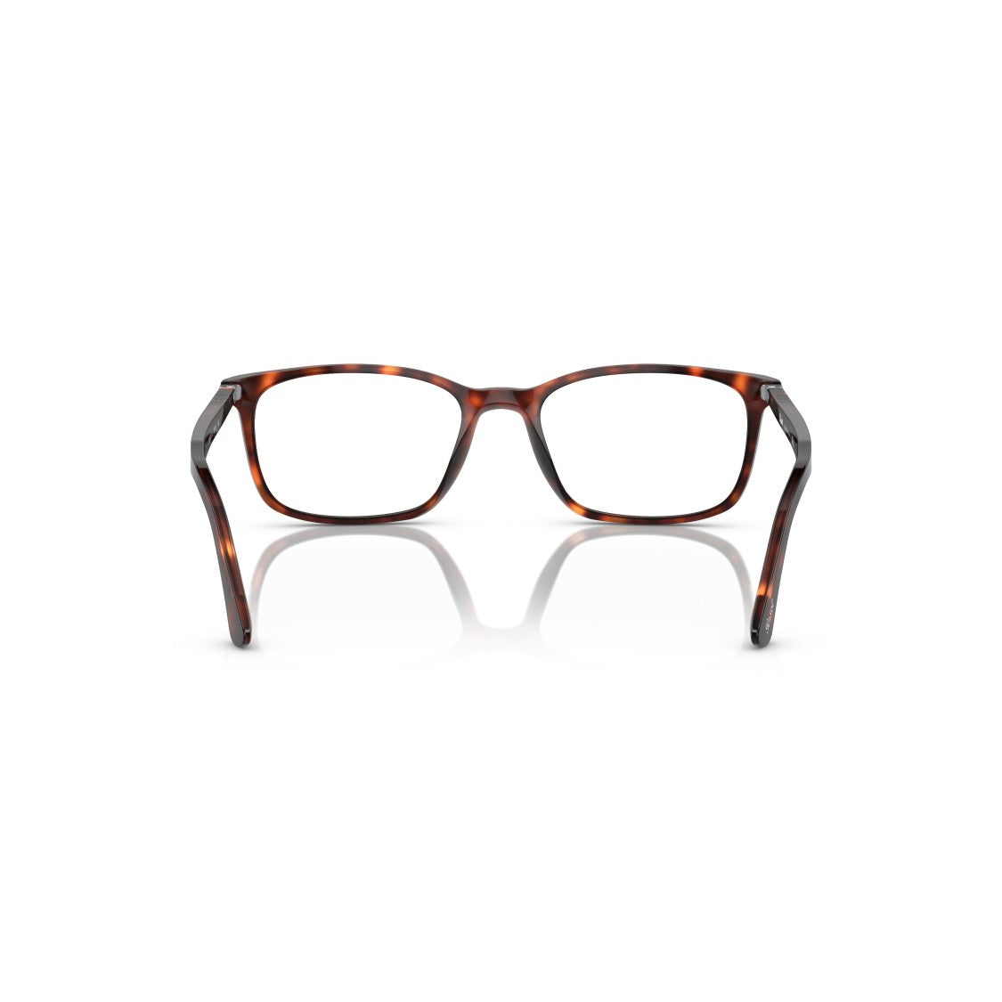 Persol 0Po3189v Rectangular Tortoiseshell Eyeglasses With Slim Metallic Temples