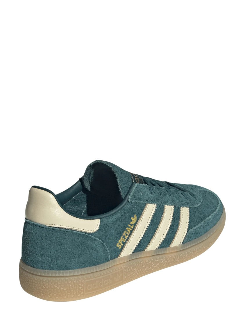 Adidas Low-Top Sneaker With Textured Suede Upper And Gold Accents