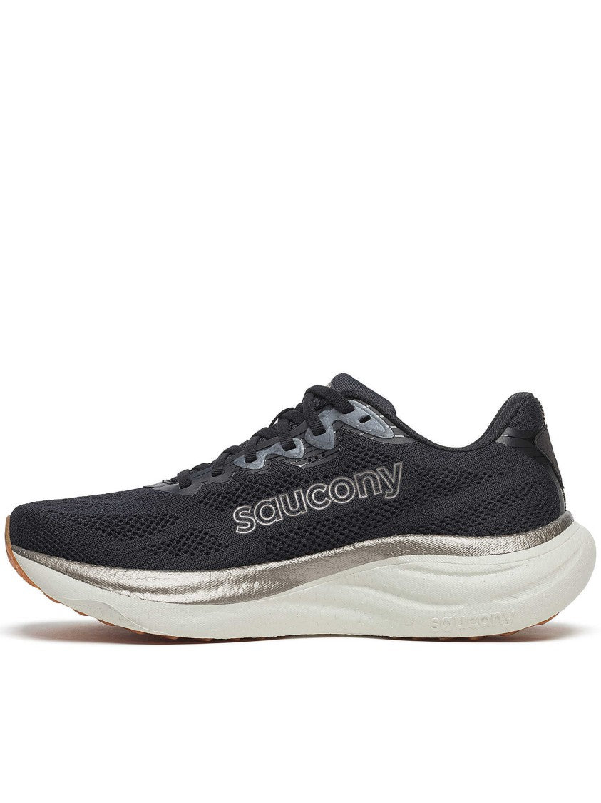 Saucony Black Ride 19 Wave-Inspired Running Sneakers