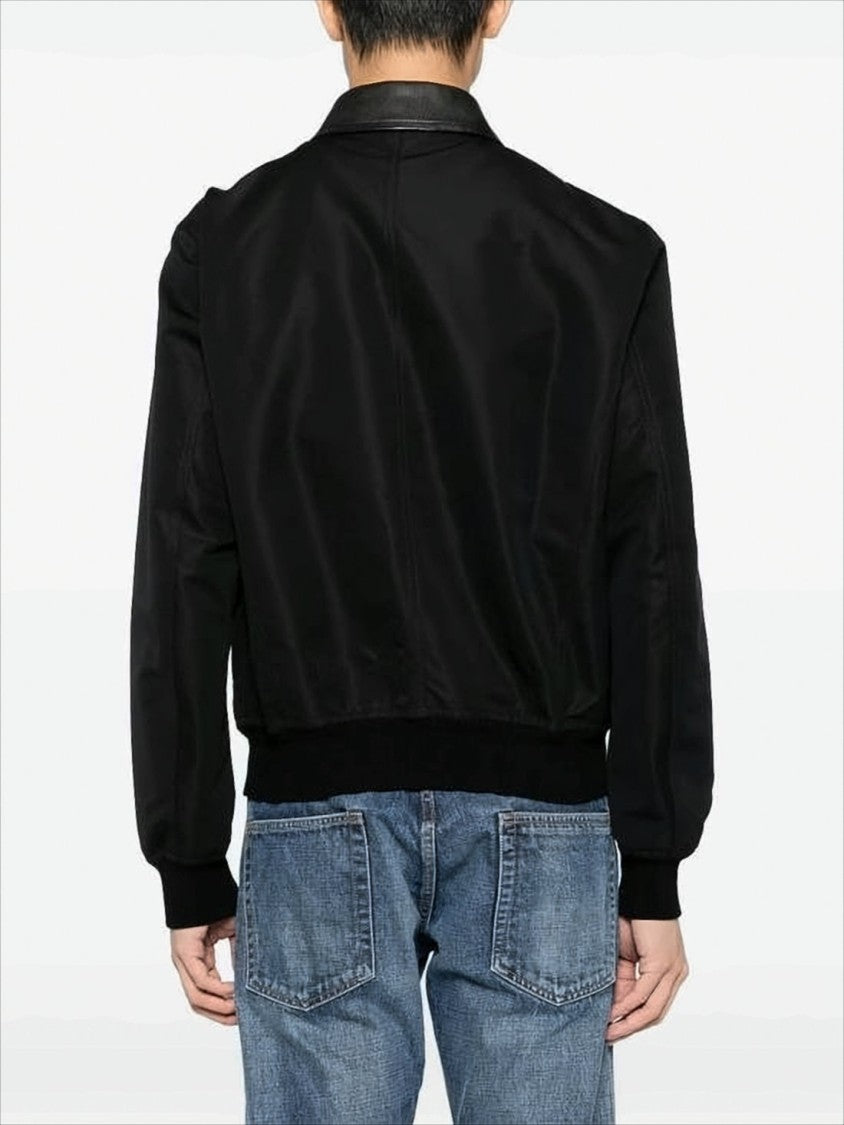 Tom Ford Structured Black Jacket With Leather-Like Finish