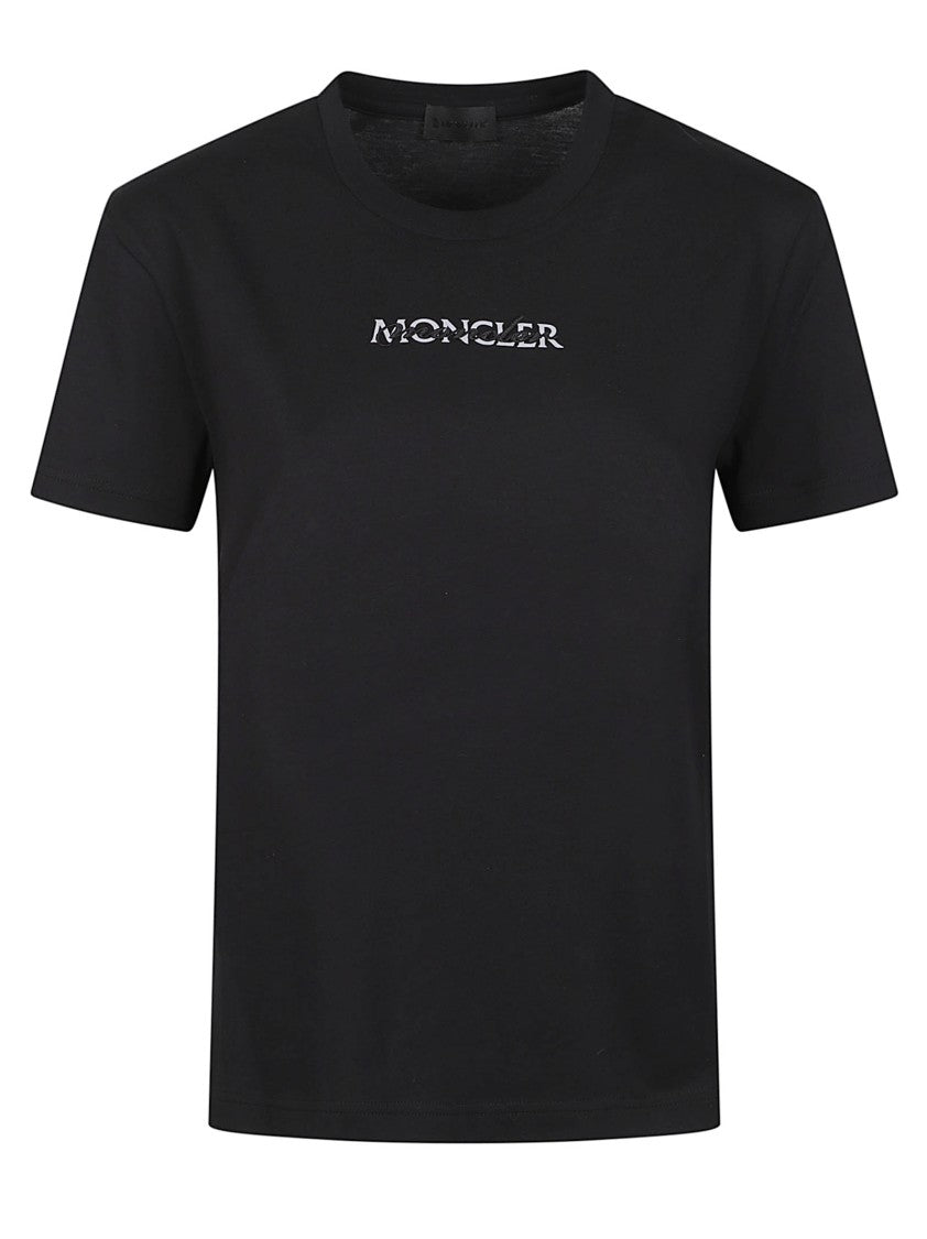 Moncler Classic Crewneck Prominent Logo Cotton T-Shirt