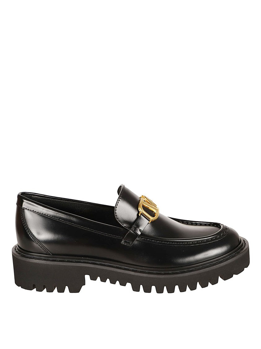 Valentino Garavani Flat Shoes With Gold Buckle Detail