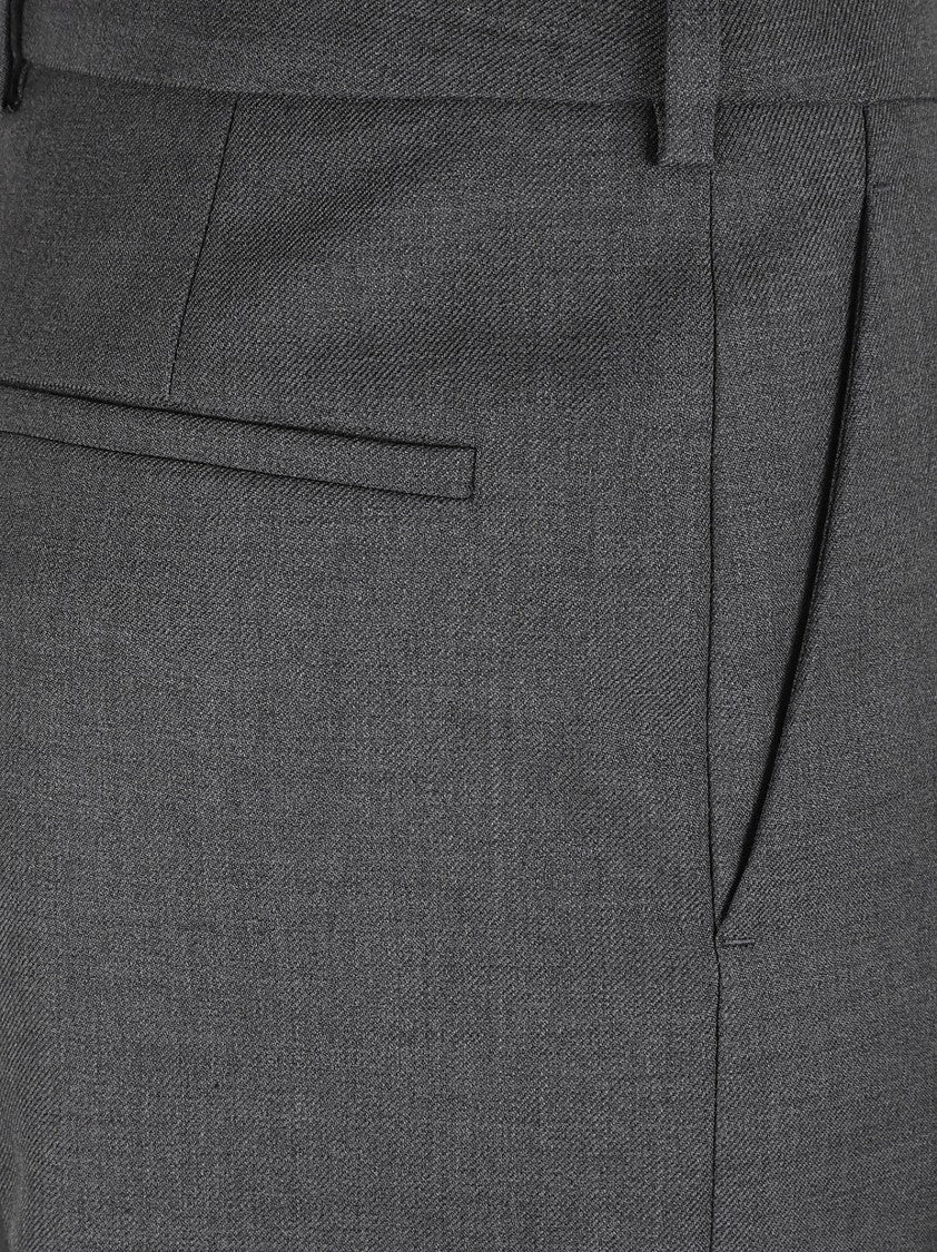 Valentino Garavani Tailored Grey Trousers With Classic Waistband