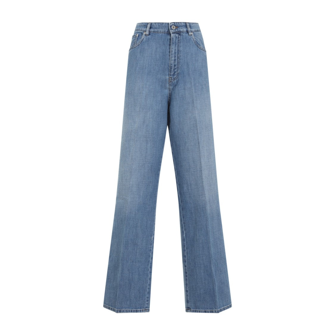 Miu Miu Wide-Leg Light Blue Denim Jeans