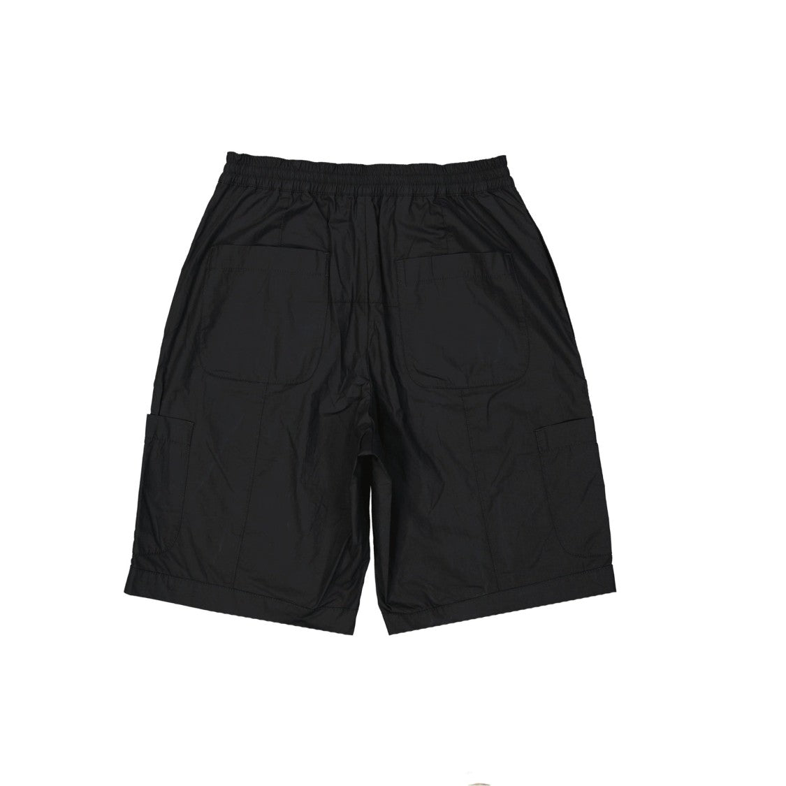 Ambush Black Cotton Shorts With Elastic Waistband