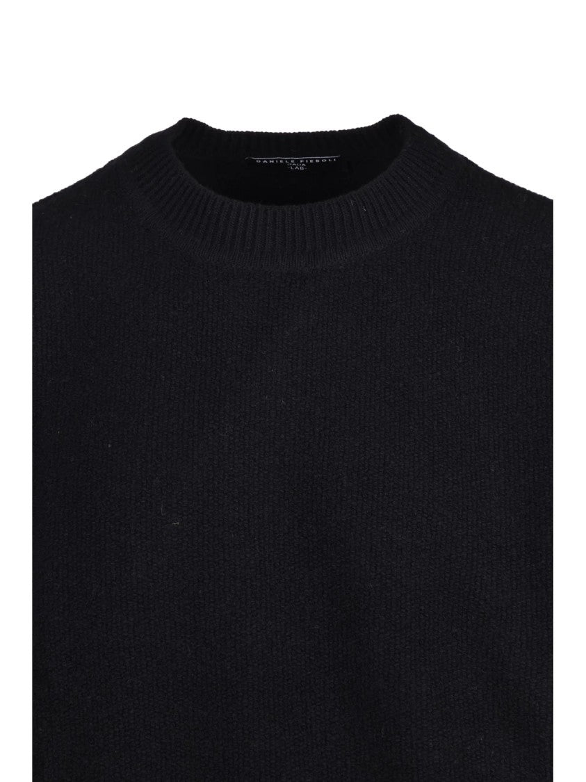 Daniele Fiesoli Crew Neck Sweater In Extrafine Virgin Merino Wool And Cashmere