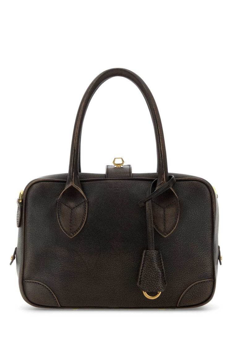 Golden Goose Brown Leather Vita Handbag