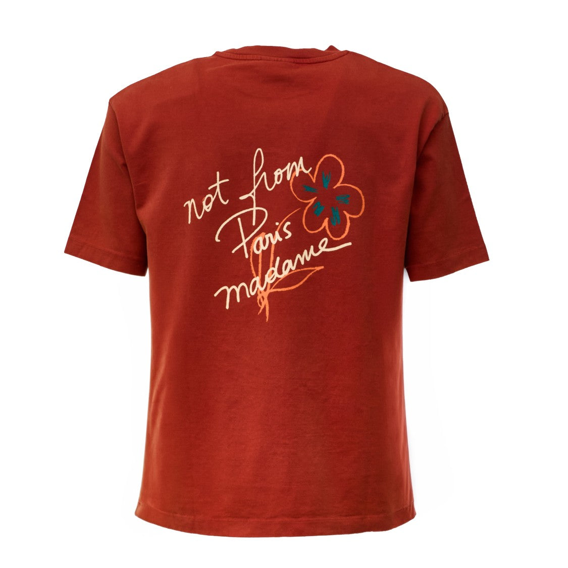 Drôle De Monsieur Esquisse Slogan Garment Dyed T-Shirt