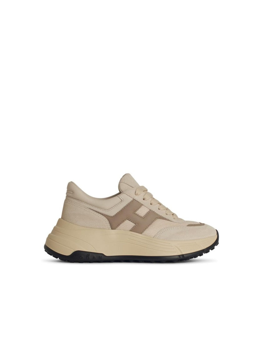 Hogan H669' Beige Leather Sneakers