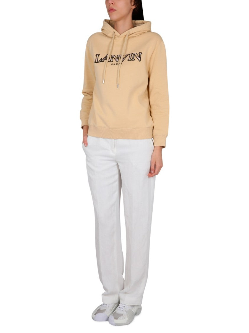 Lanvin Relaxed-Fit Cotton Sweatshirt With Drawstring Hood