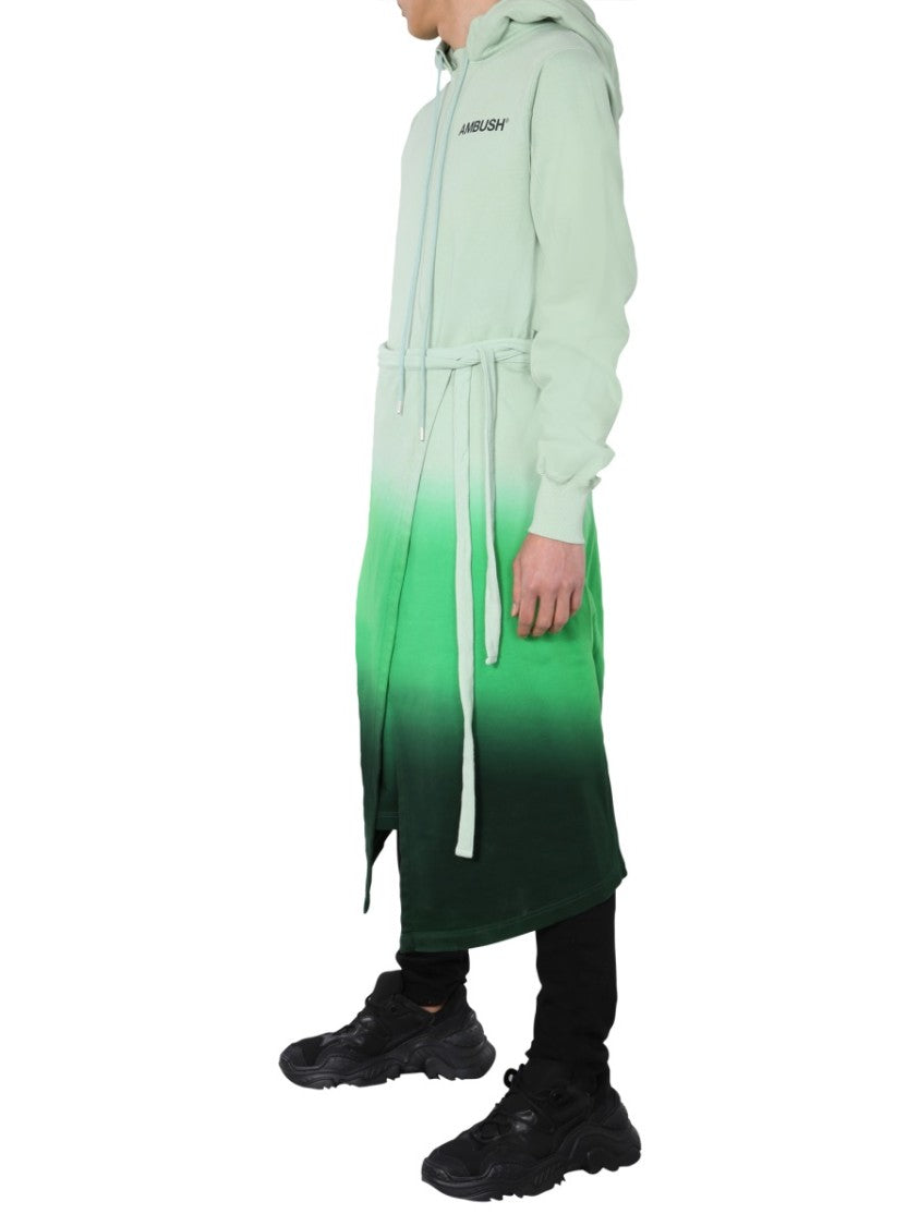 Ambush Gradient Hooded Dress With Wrap-Style Front