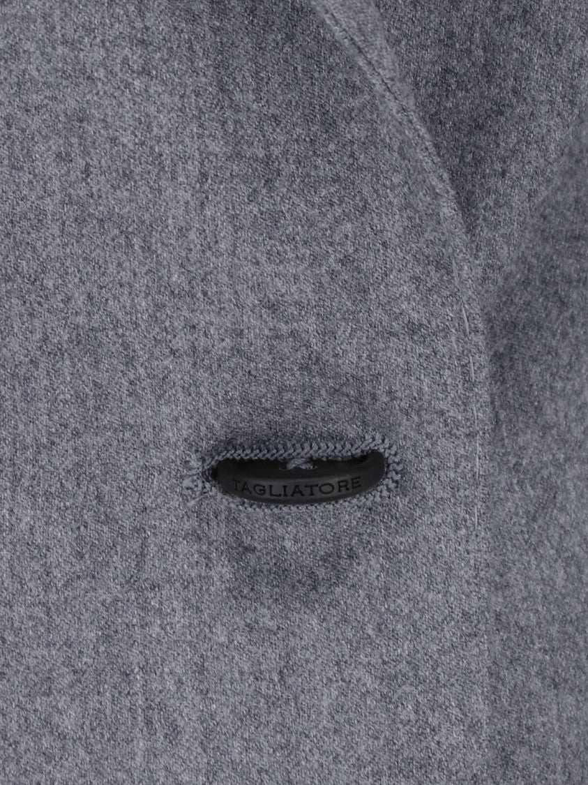 Tagliatore Double-Breasted Grey Wool And Silk Suit Set