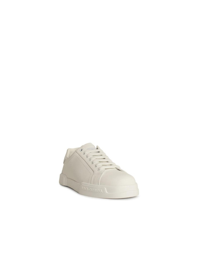 Dolce & Gabbana Portofino' White Leather Sneakers