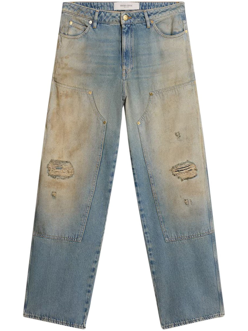 Golden Goose Painter Pant With Distressed Detailing